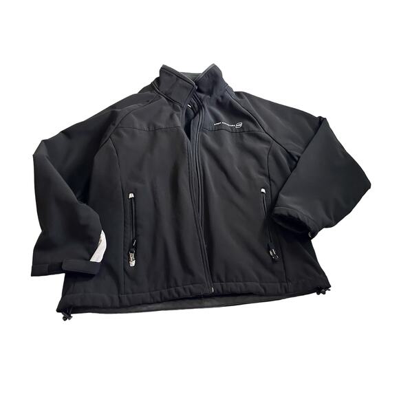 Women XL Black Jacket Shell Outer Fleece Inner comfort soft zip pockets sport - Picture 1 of 10